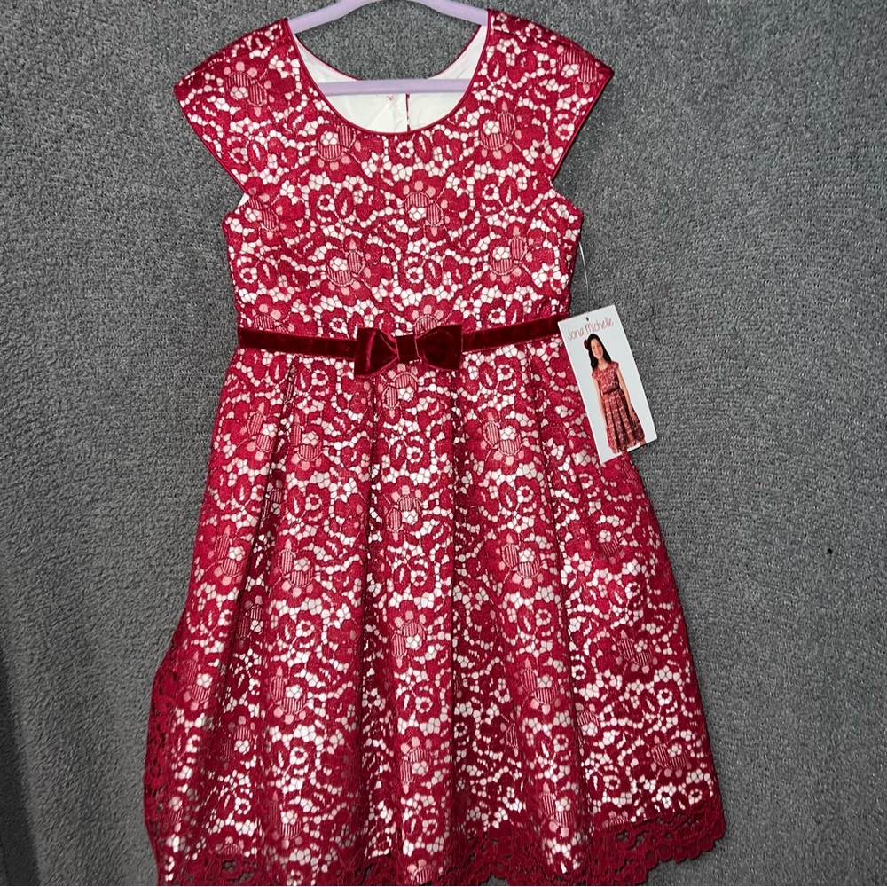 Brand new Beautiful red lace kids dress